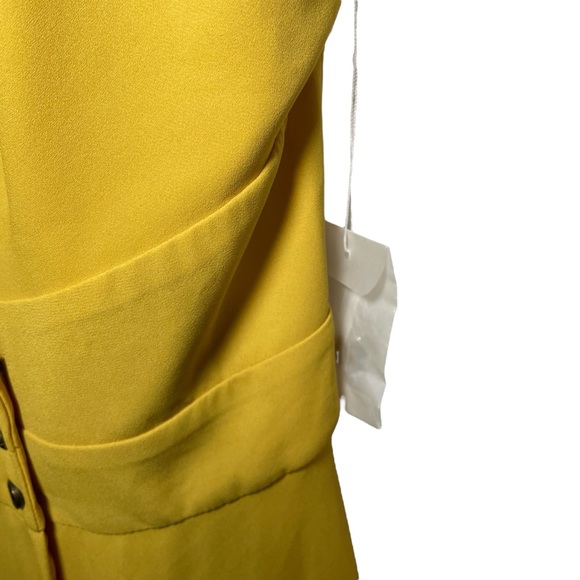 Quillaree Bhldn Yellow ruffle wrap “Macaron shoppe”dress sz 12 - Picture 10 of 12